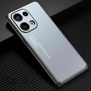 For OPPO Reno9 Pro+ Frosted Metal Phone Case(Blue)