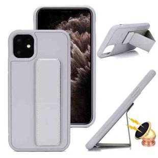 For iPhone 11 Skin Feel Wrist Holder Phone Case(Grey)