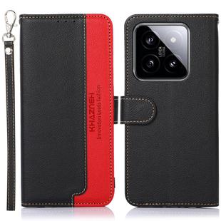 For Xiaomi 14 KHAZNEH Litchi Texture Leather RFID Phone Case(Black)
