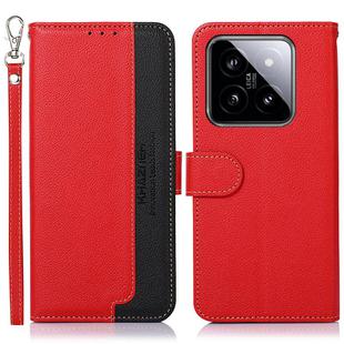 For Xiaomi 14 KHAZNEH Litchi Texture Leather RFID Phone Case(Red)