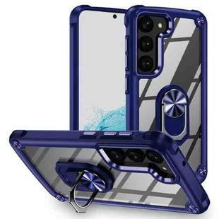 For Samsung Galaxy S23+ 5G TPU + PC Lens Protection Phone Case with Ring Holder(Blue)