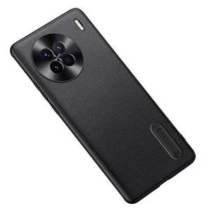 For vivo X90 Folding Holder Plain Leather Phone Case(Black)