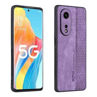 For OPPO A1 Pro AZNS 3D Embossed Skin Feel Phone Case(Purple)