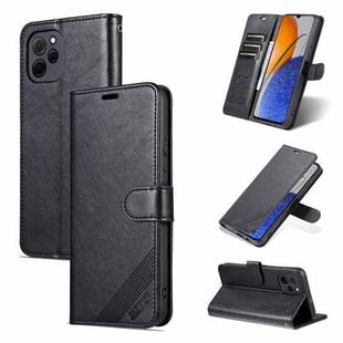 For Huawei Enjoy 50z / nova Y61 AZNS Sheepskin Texture Flip Leather Phone Case(Black)