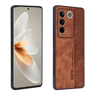 For vivo S16/S16 Pro AZNS 3D Embossed Skin Feel Phone Case(Brown)