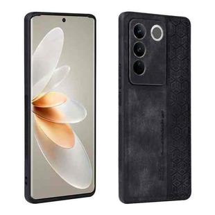 For vivo S16/S16 Pro AZNS 3D Embossed Skin Feel Phone Case(Black)