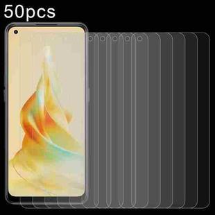 For OPPO Reno8 T 4G 50pcs 0.26mm 9H 2.5D Tempered Glass Film