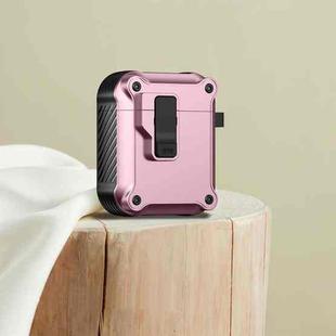 For AirPods 1 / 2 Eagle Shockproof Earphone Protective Case with Switch(Pink)