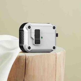 For AirPods Pro 3 Eagle Shockproof Earphone Protective Case with Switch(White)