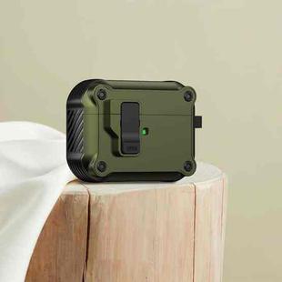 For AirPods Pro 3 Eagle Shockproof Earphone Protective Case with Switch(Army Green)