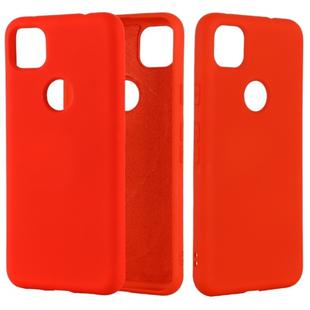 For Google Pixel 4a Pure Color Liquid Silicone Shockproof Full Coverage Case(Red)