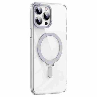 For iPhone 13 Pro Max Skin Feel MagSafe Shockproof Phone Case with Holder(White)