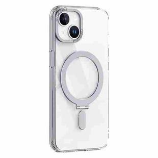For iPhone 13 Skin Feel MagSafe Shockproof Phone Case with Holder(White)