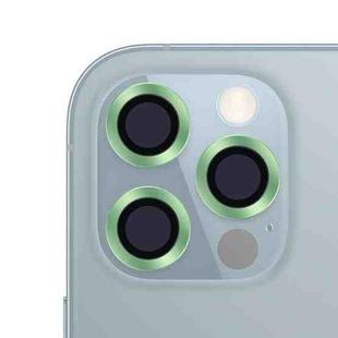 For iPhone 12 Pro Max CD Texture Metal Lens Tempered Film(Grass Green)