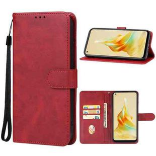 For OPPO Reno8 T 4G / CPH2481 Leather Phone Case(Red)
