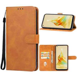 For OPPO Reno8 T 4G / CPH2481 Leather Phone Case(Brown)