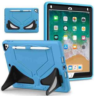 For iPad 9.7 2018/2017 / Pro 9.7 2016 / Air 2 Silicone + PC Shockproof Protective Tablet Case(Light Blue+Black)