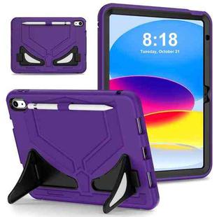 For iPad 10th Gen 10.9 2022 Silicone + PC Shockproof Protective Tablet Case(Purple+Black)
