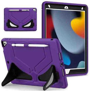 For iPad 10.2 2021 / 2020 / 2019 Silicone + PC Shockproof Protective Tablet Case(Purple+Black)