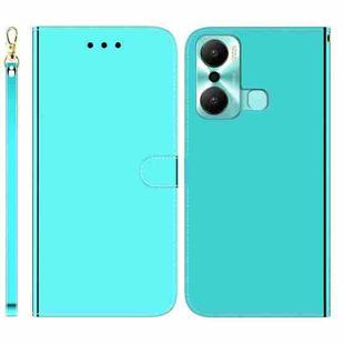 For Infinix Hot 20 Play Imitated Mirror Surface Flip Leather Phone Case(Mint Green)