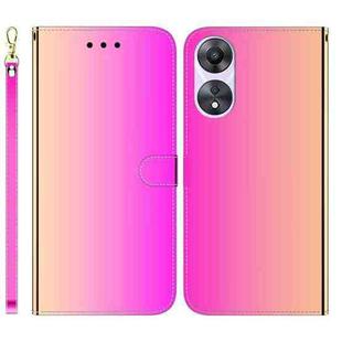 For OPPO A58 Imitated Mirror Surface Flip Leather Phone Case(Gradient Color)