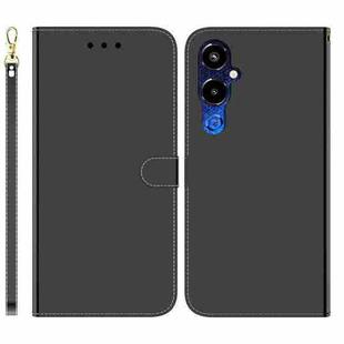 For Tecno Pova 4 Pro Imitated Mirror Surface Flip Leather Phone Case(Black)