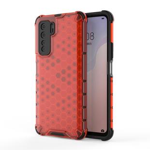 For Huawei nova 7 SE Shockproof Honeycomb PC + TPU Protective Case(Red)