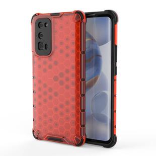 For Huawei Honor 30 Pro Shockproof Honeycomb PC + TPU Protective Case(Red)