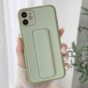 For iPhone 12 Electroplated Wrist Holder Phone Case(Light Green)