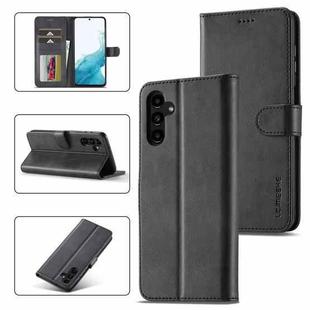 For Samsung Galaxy A34 5G LC.IMEEKE Calf Texture Leather Phone Case(Black)
