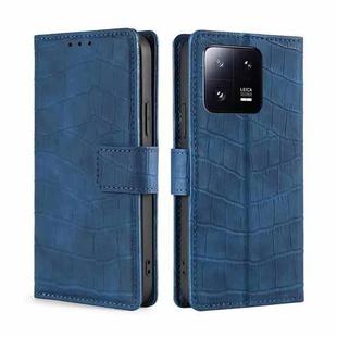 For Xiaomi 13 Pro Skin Feel Crocodile Magnetic Clasp Leather Phone Case(Blue)