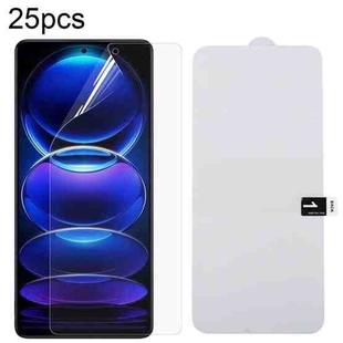 25pcs Full Screen Protector Explosion-proof Hydrogel Film For Xiaomi Redmi Note 12 Pro/12 Pro+/Note 12 4G Global/Note 12 Pro 4G/12R Pro