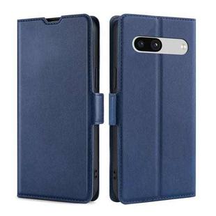 For Google Pixel 7a Ultra-thin Voltage Side Buckle Leather Phone Case(Blue)