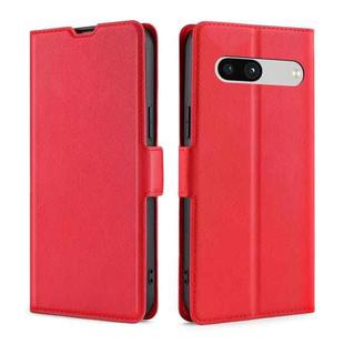 For Google Pixel 7a Ultra-thin Voltage Side Buckle Leather Phone Case(Red)