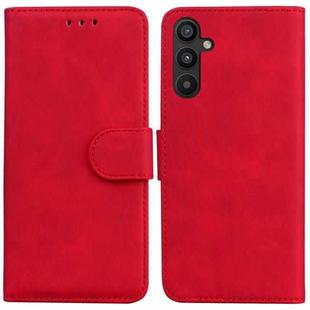 For Samsung Galaxy A54 5G Skin Feel Pure Color Flip Leather Phone Case(Red)