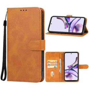 For Motorola Moto G13 / G23 Leather Phone Case(Brown)