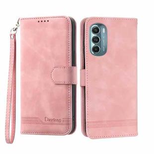 For Motorola Moto G Stylus 5G 2022 Dierfeng Dream Line TPU + PU Leather Phone Case(Pink)