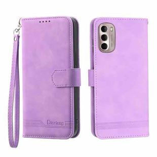 For Motorola Moto G Stylus 4G 2022 Dierfeng Dream Line TPU + PU Leather Phone Case(Purple)