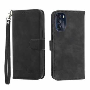 For Motorola Moto G 5G 2022 Dierfeng Dream Line TPU + PU Leather Phone Case(Black)
