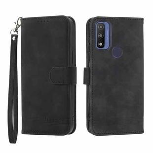 For Motorola Moto G Play 2023 Dierfeng Dream Line TPU + PU Leather Phone Case(Black)