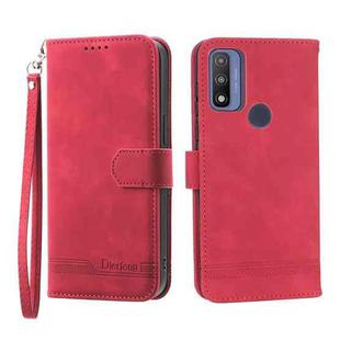 For Motorola Moto G Play 2023 Dierfeng Dream Line TPU + PU Leather Phone Case(Red)