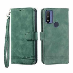 For Motorola Moto G Play 2023 Dierfeng Dream Line TPU + PU Leather Phone Case(Green)