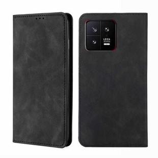 For Xiaomi 13 Pro Skin Feel Magnetic Horizontal Flip Leather Phone Case(Black)