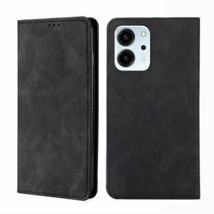 For Honor 80 SE Skin Feel Magnetic Horizontal Flip Leather Phone Case(Black)