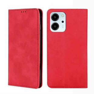 For Honor 80 SE Skin Feel Magnetic Horizontal Flip Leather Phone Case(Red)