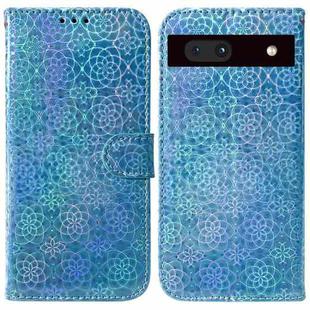 For Google Pixel 7a Colorful Magnetic Buckle Leather Phone Case(Blue)