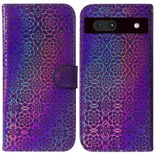 For Google Pixel 7a Colorful Magnetic Buckle Leather Phone Case(Purple)