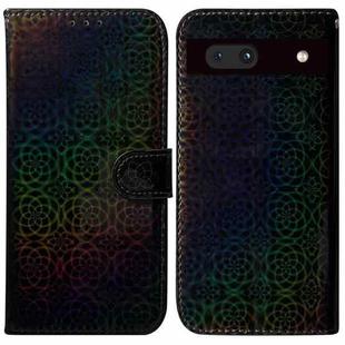 For Google Pixel 7a Colorful Magnetic Buckle Leather Phone Case(Black)