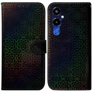 For Tecno Pova 4 Pro Colorful Magnetic Buckle Leather Phone Case(Black)