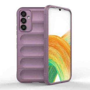 For Samsung Galaxy A34 5G Magic Shield TPU + Flannel Phone Case(Purple)